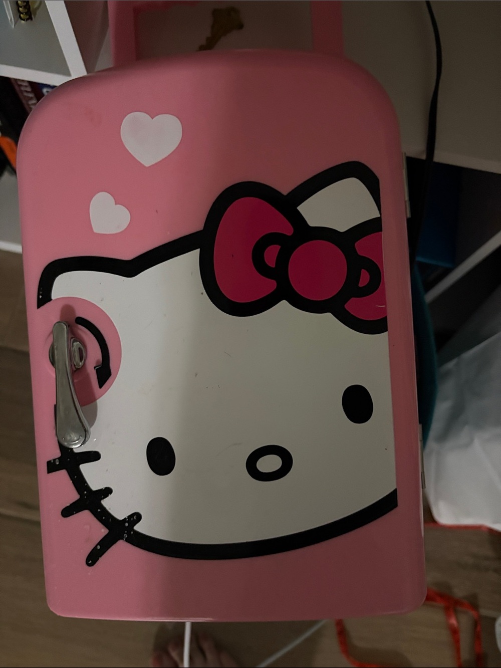 Hello Kitty Pink & White Mini Cooler with Red Bow